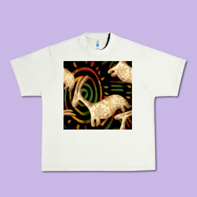 African Ethnic Animal Seamless Pattern Urban Heavy Tee Designed By Bundleandbundleshop
