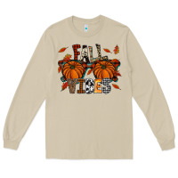 Mushroom autumn style with pumpkins Long Sleeve Tee - CowhideDigitalArt