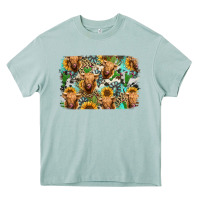Arona highland cow western background Heavy Core Tee - Jasminsmagicworld