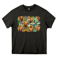 Asphalt highland cow western background Heavy Core Tee - Jasminsmagicworld