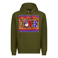 Army Green american flag gnomes love star leopard glitter Premium Hoodie - Artiststas