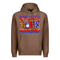 Chestnut american flag gnomes love star leopard glitter Premium Hoodie - Artiststas