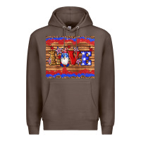 Coffee american flag gnomes love star leopard glitter Premium Hoodie - Artiststas
