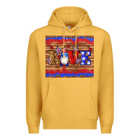 Mustard american flag gnomes love star leopard glitter Premium Hoodie - Artiststas