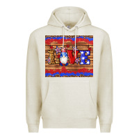 Oatmeal Heather american flag gnomes love star leopard glitter Premium Hoodie - Artiststas