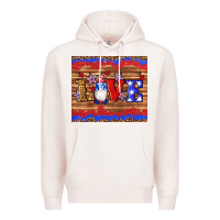 Pale Pink american flag gnomes love star leopard glitter Premium Hoodie - Artiststas