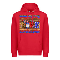 Red american flag gnomes love star leopard glitter Premium Hoodie - Artiststas
