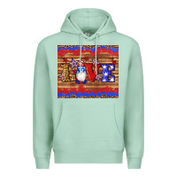 Seafoam american flag gnomes love star leopard glitter Premium Hoodie - Artiststas