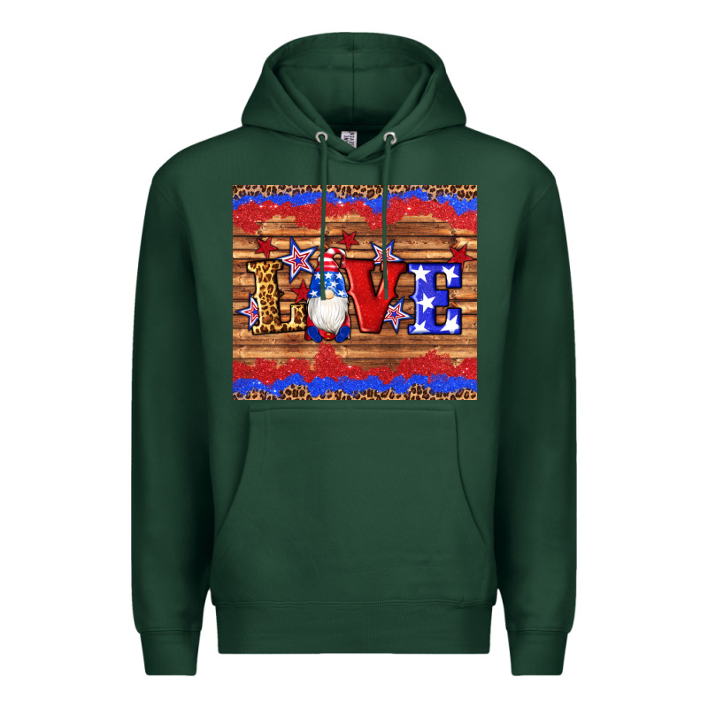 American Flag Gnomes Love Star Leopard Glitter Premium Hoodie by Artiststas | Teevron