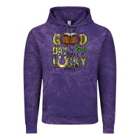 Cloud Purple It's a Good Day To Have a Lucky Day Vintage Hoodie - CowhideDigitalArt