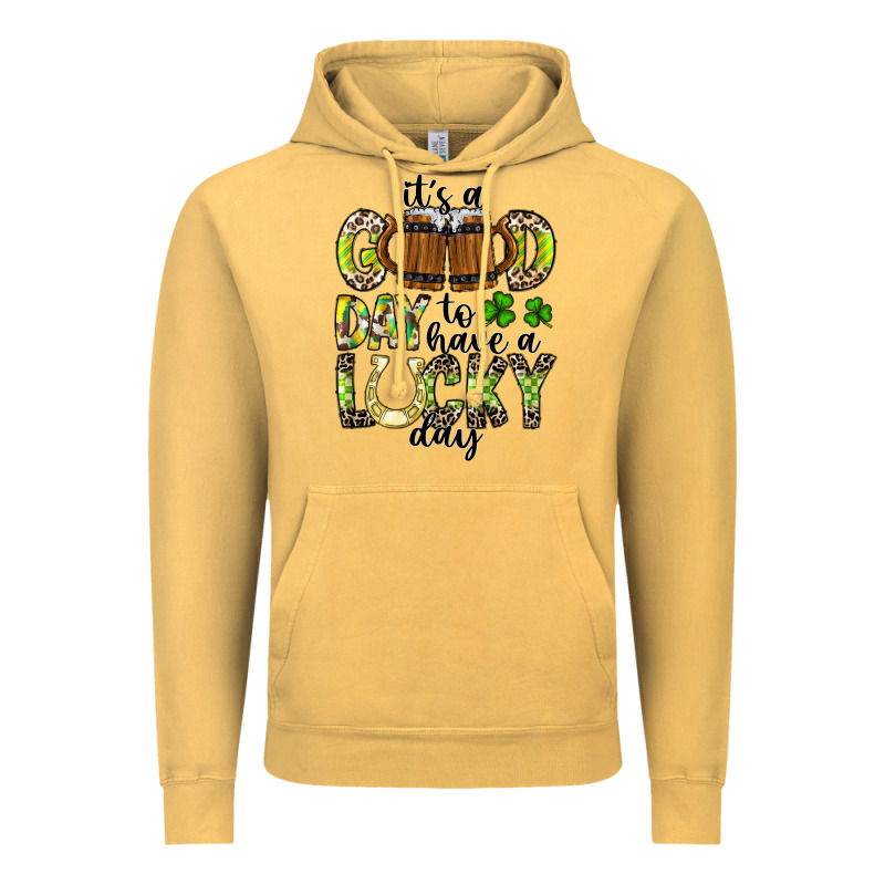 It's A Good Day To Have A Lucky Day Vintage Hoodie by CowhideDigitalArt | Teevron