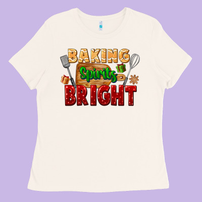 Baking Spirits Bright Ladies Tee Designed By Fadigitalartstudio