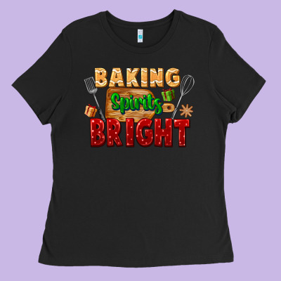 Baking Spirits Bright Ladies Tee Designed By Fadigitalartstudio