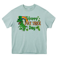 Arona St. Patrick's Happy Pat T-Rex Day with rainbow Heavy Core Tee - HowdyJamesFarm