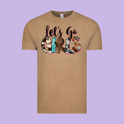Let's Go Girls Vintage Tee Designed By Fadigitalartstudio