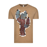 Vintage Coffee Cowhide Old Cactus Vintage Tee - RanaPortraitStore