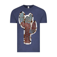 Vintage Denim Cowhide Old Cactus Vintage Tee - RanaPortraitStore