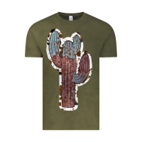 Vintage Olive Cowhide Old Cactus Vintage Tee - RanaPortraitStore