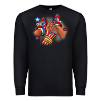 Black America afro girl sneakers Premium Sweatshirt - RanaPortraitStore