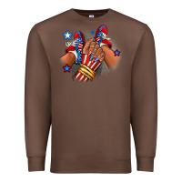 Chestnut America afro girl sneakers Premium Sweatshirt - RanaPortraitStore