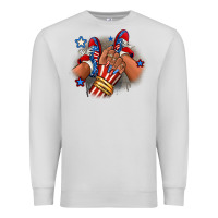 Dove Grey America afro girl sneakers Premium Sweatshirt - RanaPortraitStore