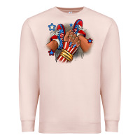 Pale Pink America afro girl sneakers Premium Sweatshirt - RanaPortraitStore