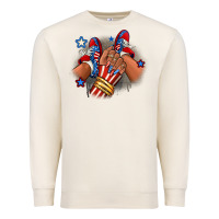 Sandshell America afro girl sneakers Premium Sweatshirt - RanaPortraitStore