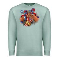 Seafoam America afro girl sneakers Premium Sweatshirt - RanaPortraitStore