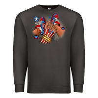 Smoke America afro girl sneakers Premium Sweatshirt - RanaPortraitStore