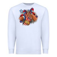White America afro girl sneakers Premium Sweatshirt - RanaPortraitStore