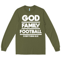 God Family Football Christian Faith Shirt Long Sleeve Tee | Teevron