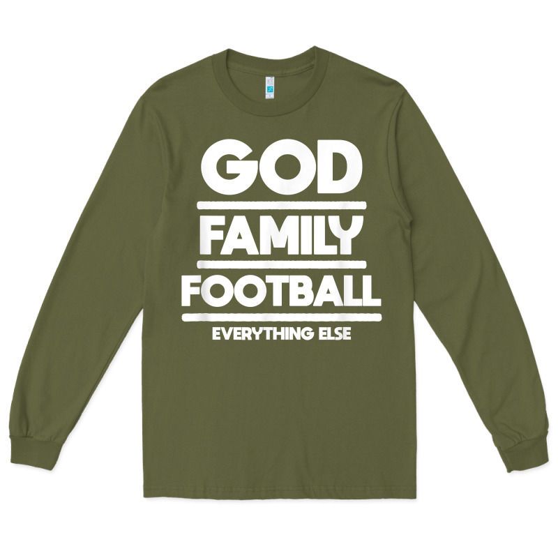 God Family Football Christian Faith Shirt Long Sleeve Tee by baoMotion | Teevron