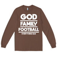 Chestnut god family football christian faith shirt Long Sleeve Tee - baoMotion