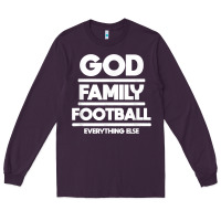Plum god family football christian faith shirt Long Sleeve Tee - baoMotion