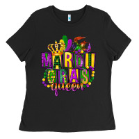 Black mardi gras queen Ladies Tee - FaDigitalArtStudio