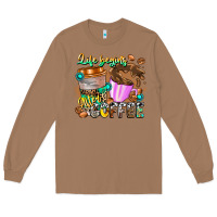 Toasted Coconut Life Begins After Coffee Long Sleeve Tee - CowhideDigitalArt