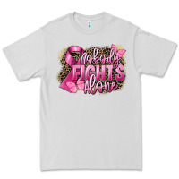 Dove Grey Nobody fights alone Cancer Premium Tee - FaDigitalArtStudio