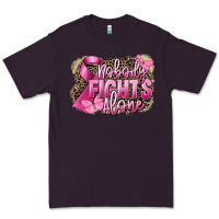 Plum Nobody fights alone Cancer Premium Tee - FaDigitalArtStudio