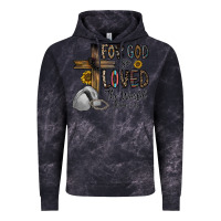 Cloud Black for god so loved the world jhon Vintage Hoodie - CowhideDigitalArt