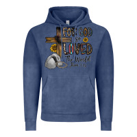 Vintage Denim for god so loved the world jhon Vintage Hoodie - CowhideDigitalArt