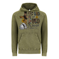 Vintage Olive for god so loved the world jhon Vintage Hoodie - CowhideDigitalArt
