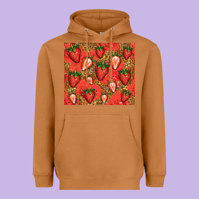 Strawberries Heavyweight Hoodie Designed By Jasminsmagicworld