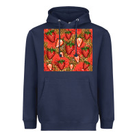 Navy strawberries Heavyweight Hoodie - Jasminsmagicworld