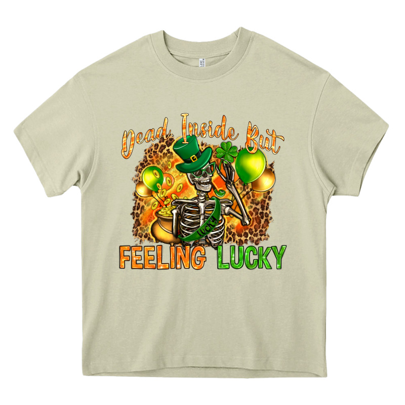 St. Patrick's Dead Inside But Feeling Lucky Heavy Core Tee by HowdyJamesFarm | Teevron
