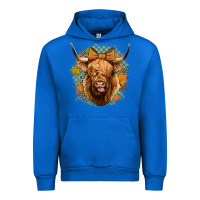 Cobalt fall highland cow Urban Hoodie - Jasminsmagicworld