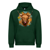 Foreset Green fall highland cow Urban Hoodie - Jasminsmagicworld
