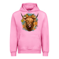 Fuchsia Pink fall highland cow Urban Hoodie - Jasminsmagicworld