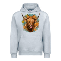 Heather Grey fall highland cow Urban Hoodie - Jasminsmagicworld