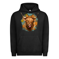 Pigment Black fall highland cow Urban Hoodie - Jasminsmagicworld