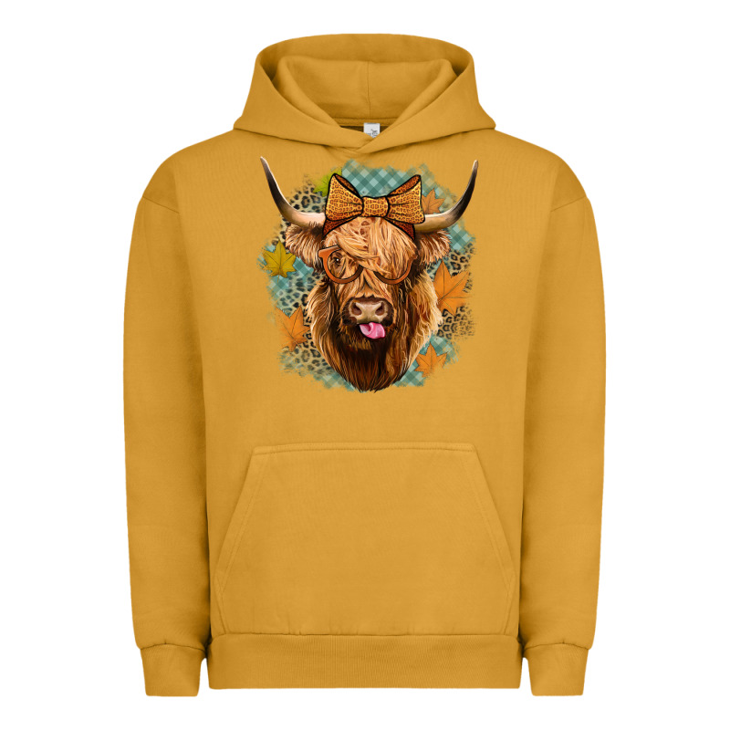Fall Highland Cow Urban Hoodie by Jasminsmagicworld | Teevron